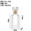 Botellas de Perfume de Vidrio Transparente al por Mayor en Stock 30/50/100ml Embalaje Popular Transfronterizo Botellas Recargables con Tapa de Spray a Presión