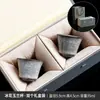 Taza Maestra Flor de Hielo Negra Taza Individual con Diseño de Esmalte Abierto, Taza de Té Personal de Cerámica Kung Fu de Gama Alta para Beber Té