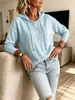 Sudadera de punto con capucha de lana, superventas transfronterizo para otoño e invierno para mujer, suave y agradable para la piel, estilo casual, versátil para ir al trabajo, jersey cálido