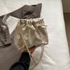 Bolso pequeño con cadena estilo occidental para mujer, bandolera portátil con lazo, estilo cubo, para verano 2024