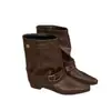 Botines de cuero suave estilo retro con punta y tacón grueso para mujer, modernos y chic, botines cortos de estilo callejero de nicho.