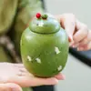 Bote de Cerámica para Té para Guardar Hojas de Té con Accesorios de Té de Alta Gama para Almacenamiento de Té