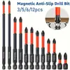 Producto Popular Etiqueta Temu Xiyin 12 Piezas Puntas Magnéticas Fuertes en Forma de Cruz para Taladros Eléctricos y Destornilladores