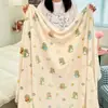 Manta de Vellón de Leche Doble Cara Manta Gruesa para Sofá Manta para Siesta en la Oficina Manta tipo Chal de Vellón de Coral para Dormitorio Persona Individual/Doble