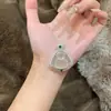Collar para mujer con colgante bañado en plata con figura de Buda de calcedonia blanco hielo, diseños de hoja y calabaza, ágata y jade de Maitreya