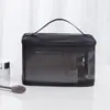 Bolsa de cosméticos de malla gran capacidad bolsa de almacenamiento de maquillaje artículos de tocador bolsa de almacenamiento de viaje portátil logo impreso