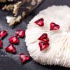 Joyería para uñas con diamantes en forma de corazón torcido de color sangre, corazón de melocotón, cristal, diamante, uñas brillantes con fondo puntiagudo tridimensionales, decoraciones Super Flash