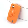 Adecuado para Peugeot 307 bolsa plegable para 2 llaves dispositivo anti-robo de silicona cubierta de llave cubierta protectora para mando a distancia de coche