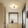 Luminária de Teto para Entrada Estilo Meio do Século Francês, Cor de Noz Estética Retro Dinastia Song, Luminária Protetora para Olhos Estilo Retro Americano para Sala de Estudo