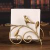 Creativo Soporte de Papel Toalla de Pájaro de Hierro para Hogar Sala de Estar Restaurante Servilletero Hall Ambiente de Café Adornos Decorativos Clip de Papel