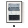 Sala de estar minimalista moderna pintura decorativa padrão de mosaico abstrato azul cinza tríptico pintura de parede fábrica atacado