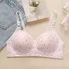 Sujetador push-up inalámbrico para niña con copas fijas, estilo fino y transpirable para bustos pequeños, adecuado para la etapa de desarrollo