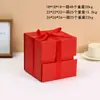 Caja de Regalo Cuadrada de Cinta Personalizada Caja de Embalaje Plegable de una Pieza Caja de Regalo de Navidad DIY Venta al por Mayor Transfronteriza