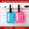 Etiqueta de Bagagem de Silicone de Desenho Animado Etiqueta de Identificação de Bagagem para Check-In 3 Cabelos Voando 3 Sobrenome de Plástico Macio Presente