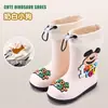 Novo Modelo 2026 Galochas Infantis para Meninas, Antiderrapantes, Forradas com Lã, Sapatos Impermeáveis para Meninas, Bebês e Pré-escolares
