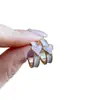 Nuevos Pendientes de Aro Esmaltados en Forma de Corazón de Color Contrastante para Mujer, Lujo Ligero, Gama Alta, Pendientes Elegantes y con Estilo, Modelo Nuevo 2026 Más Vendido
