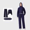 [En Stock] Conjunto de Sudadera con Cremallera Completa Ld Suelta para Mujer, Cárdigan Deportivo con Capucha, Chaqueta de Neopreno con Forro Polar para Yoga