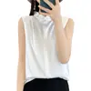 Estilo Nuevo de Verano 2025 Transfronterizo Camisola de Seda de Hielo Fruncida Camisa para Mujer Top para Mujer Ropa Interior
