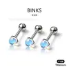 Binks 2026 Nuevo Modelo F136 Aleación de Titanio Piedra Lunar Aretes Tornillo Interno Clavos para Oreja Clavos de Lengua Joyería para Piercings
