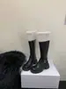 Botas de Mujer de Tacón Grueso Estilo Francés por Encima de la Rodilla, Nuevo Modelo Otoño e Invierno 2025, con Hebilla de Cinturón y Forro Polar, Botas de Montar de Caña Alta