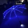 Novo LED Guarda-chuva Luminoso Automático Homens e Mulheres Alça Longa Lanterna Guarda-chuva Fotografia Palco Bar Desempenho Adereços Guarda-chuva Transparente