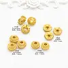Cuentas Espaciadoras Patrón Tradicional Chapadas en Oro para Pulseras de Cuentas y Accesorios de Joyería DIY