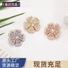 Flor de cinco pétalos con pedrería cosida a mano estilo pequeño fragancia botones de abrigo Ropa cortavientos chaqueta suéter tejido botones metálicos