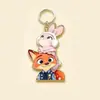 2026 Nuevo Modelo Zootopia Nick y Judy Material Acrílico Llavero de Pareja de Alta Calidad Colgante para Bolso
