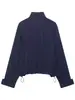 Chamarra de moda europea y americana transfronteriza con bloques de color, tela técnica, acentos de franjas laterales y pantalones casuales