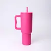 ¡Wow, asa de tercera generación hecha a medida, taza térmica de acero inoxidable de gran capacidad de 40 oz, portátil con pajita, perfecta para usar en el coche
