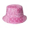 Nuevo Sombrero de Pescador con Costuras de Color Mixto Estampado de Anacardo Transfronterizo Europeo y Americano Amazon Sombrero de Sol Protección Solar Sombrero de Cuenca para Hombres y Mujeres Primavera y Verano