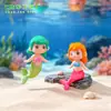 Nuevo producto transfronterizo: Mini figura de sirena de dibujos animados, adorno DIY para acuario, pequeño accesorio para salpicadero de coche