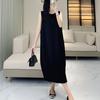 Vestido plisado Miyake para mujer, nuevo estilo de verano 2024, con anillos anuales, chaleco sin mangas, falda adelgazante, vestido base que combina con todo.