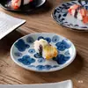 Plato de Hueso Japonés para Sushi de 6 pulgadas Plato Base de Mesa de 7 pulgadas Cocina Japonesa y Coreana Izakaya Teppanyaki Vajilla de Cerámica