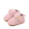 Zapatos de Bebé de Color Sólido Primavera y Otoño Suela de Goma Suave Zapatos de Velcro Grandes para Niños y Niñas Zapatos de Bebé para Niños Pequeños