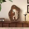 Relógio de Mesa Estilo Madeira Vintage, Relógio de Mesa, Relógio de Parede para Sala de Estar, Decoração de Relógio Retrô, Pendente de Parede de Nicho