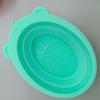 Tazón Popular Transfronterizo para Limpiar Brochas de Maquillaje, Herramientas de Belleza Plegables, Plumón, Almohadilla Limpiadora para Esponjas de Belleza, Tazón de Silicona para Fregar