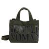 Bolso pequeño de lona con estampado de letras para mujer, versátil, de hombro, de mano, para verano, 2024