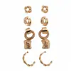 Brincos Redondos Plissados Flor Geométrica Torcida de Metal Agulha de Prata Brincos Estilo Retrô Europeu e Americano Brincos Elegantes da Moda para Mulheres