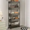 Estante de Almacenamiento Montado en Puerta, Gabinete de Almacenamiento para Espacios Estrechos, Organizador de Bolsas, Carrito Móvil, Estante de Exhibición de Bolsas de Cuero, Gabinete de Almacenamiento Estrecho