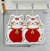 Fabricante de Toalha de Mão Gato da Sorte Atacado Absorvente Secagem Rápida Toalha de Mão para Cozinha Toalha Infantil de Fleece Coral Absorvente Secagem Rápida