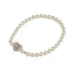 Pulseira de Coração Rosa, Luxo Leve, Moda de Nicho, Pulseira de Pérola Versátil para Mulheres, Zircônia, Temperamento Doce, Lembrança de Viagem