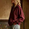 Ropa de mujer transfronteriza europea y americana 2026, sudadera cómoda casual de manga larga, sudadera elegante de estilo commuter con media cremallera y estampado de leopardo