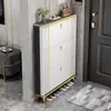 Armário de Sapatos Flip-Top de Luxo Leve para Entrada de Casa, Armário de Entrada de Grande Capacidade, Rack Simples Moderno para Armazenamento de Sapatos que Economiza Espaço
