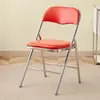 Silla plegable moderna de metal y hierro para uso casual, oficina en casa, entrenamiento, con respaldo, silla para computadora