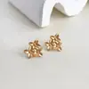 Fragancia de Osmanthus~Textura Mate, Ropa de Trabajo a la Moda, Pendientes de Flor Sencillos y de Gama Alta, Pendientes Nuevos Femeninos y Elegantes