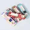 Cajas de Empaque Personalizadas con Ventana para Productos Digitales, Joyería y Accesorios; Cajas de Papel Plegables con Orejas para Colgar con Estampados Coloridos