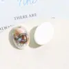 Parches Ovalados de Resina con Partículas de Concha Triturada Iridiscente Degradada Materiales para Pendientes y Accesorios para el Cabello Hechos a Mano DIY Venta al por Mayor