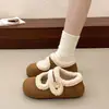 Zapatos de Invierno Mary Jane para Viajar de Ante con Forro de Felpa y Piel 2026 Suela Plana Nuevos Zapatos de Algodón Versátiles Birkenstock para Mujer Engrosados