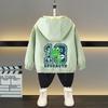 Roupas infantis Meninos Casaco de primavera 2025 Novo estilo grande infantil primavera e outono Fried Street Jacket Top Boy's Western Style Coat
